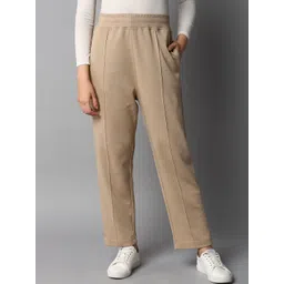 Alan Jones Women Relaxed Straight Leg Straight Fit Easy Wash Trousers-picture-43