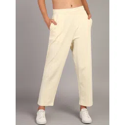 Alan Jones Women Relaxed Straight Leg Straight Fit Easy Wash Trousers-picture-22