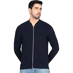 alan jones clothing Men's Cotton Blend Regular Solid Corduroy Front Zipper Jacket-picture-26
