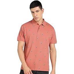 alan jones clothing Pure Cotton Printed Men's Polo T-Shirt-picture-44