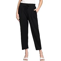 Alan Jones Clothing Women's Relax Fit Ankle Length Relaxed Pants-picture-34