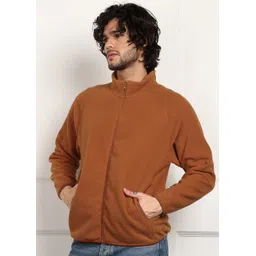 alan jones Men Solid Fleece Jacket image 2