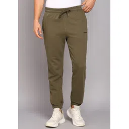 alan jones Men Solid Green Track Pants image 1