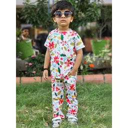 ALANTA Unisex Kids Printed T-shirt with Pyjamas-picture-15