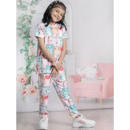 ALANTA Unisex Kids Printed T-shirt with Pyjamas-picture-16