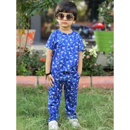 ALANTA Unisex Kids Printed T-shirt with Pyjamas-picture-20