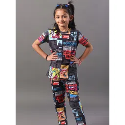 ALANTA Unisex Kids Printed T-shirt with Trousers-picture-57