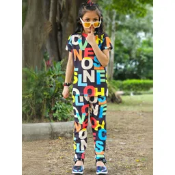 ALANTA Unisex Kids Printed T-shirt with Trousers-picture-33