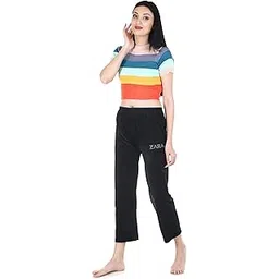 alaxender Womens Soft Bright Velvet Pajama Long Sleeve Velvet Long Pants Assorted Color Free Size (28 till 34) Pack of 1-picture-51