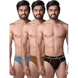 alba Gold Pro Men's Brief | Multicolor | Classic Fit | 100% Combed Cotton | Super Soft & Breathable | Outer Elastic Waistband | No Roll & Irritation-picture-46