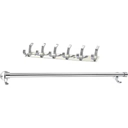 albatroz Premium Stainless Steel Towel Rod & 6 Pin Chrome Towel Holder-picture-16