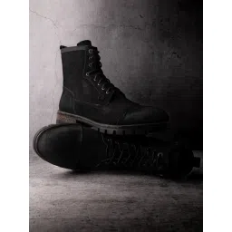 Alberto Torresi Men Black Biker Boots-picture-20