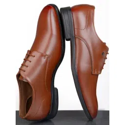 Alberto Torresi Men's Tan Derby Shoes-picture-16