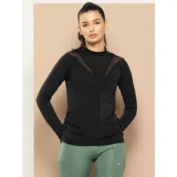 ALCIS Black Polyster Solid Full Sleeves T-Shirt-picture-25