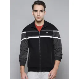 ALCIS Black Regular Fit Striped Sports Jacket-picture-48