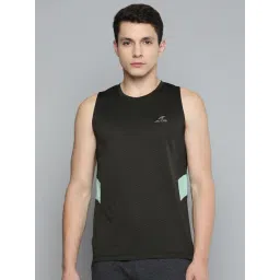 ALCIS Black Slim Fit Round Neck Sleeveless Sports T-Shirt-picture-17