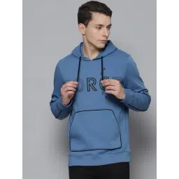 ALCIS Blue Regular Fit Hooded Sweatshirt-picture-17