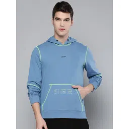 ALCIS Blue Regular Fit Printed Hooded Sweatshirt-picture-10