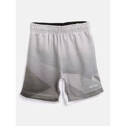 Alcis Boys Grey Printed Slim Fit Regular Shorts-picture-12