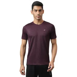 ALCIS Burgundy Anti-Static Slim Fit Round Neck Running T-Shirt-picture-47