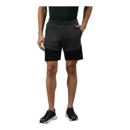 ALCIS Dark Grey Cotton Slim Fit Sports Shorts-picture-25