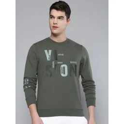 ALCIS Green Regular Fit Printed Sweatshirt-picture-23