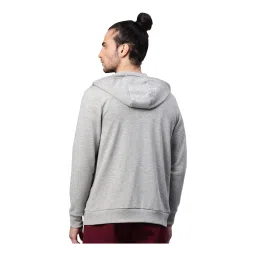 ALCIS Grey Cotton Regular Fit Hooded Sweatshirt image 2