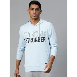 ALCIS Light Blue Slim Fit Printed Hooded Sweatshirt-picture-14