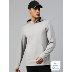 ALCIS Light Grey Slim Fit Hooded Sweatshirt-picture-29
