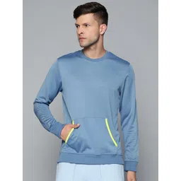 Alcis Men Blue Solid Sweatshirt-picture-12