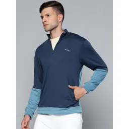 Alcis Men Blue Solid Sweatshirt image 4