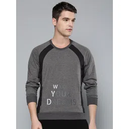 Alcis Men Charcoal Grey Solid Sweatshirt-picture-21