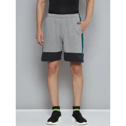 Alcis Men Grey Melange Solid Slim Fit Running Sports Shorts-picture-30