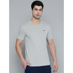 Alcis Men Grey Melange T-shirt-image-15