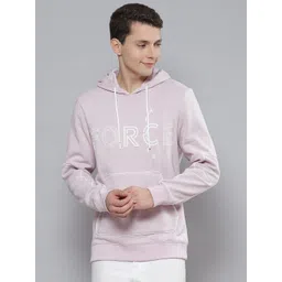 Alcis Men Lavender & White Printed Hooded Sweatshirt-picture-29
