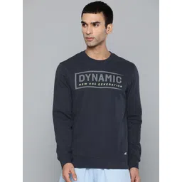 Alcis Men Navy Blue Cotton Printed Sweatshirt-picture-22