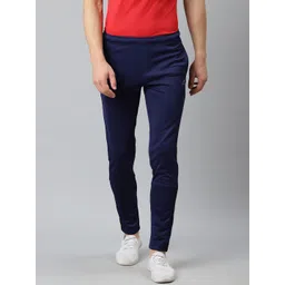 Alcis Men Navy Blue Solid Slim Fit Mid-Rise Track Pants-picture-32