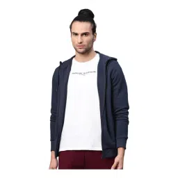 ALCIS Navy Cotton Regular Fit Hooded Sweatshirt-picture-27