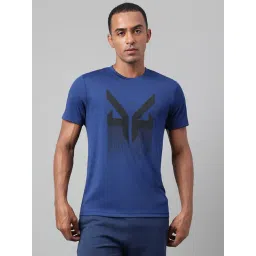 ALCIS Navy Printed Anti-Static Drytech+ Slim Fit Training T-Shirt-picture-28