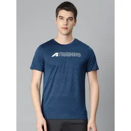 ALCIS Navy Slim Fit Anti Static Printed Sports T-Shirt-picture-21