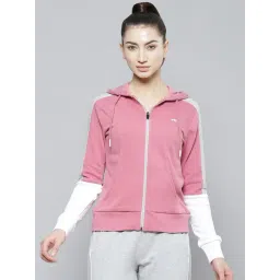 ALCIS Pink Regular Fit Sports Hoodie-picture-20