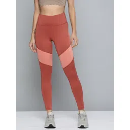 ALCIS Rust Color-Block Mid Rise Cropped Tights-picture-15