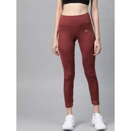 Alcis Women Burgundy Solid Tights-picture-18