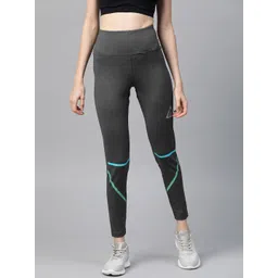 Alcis Women Charcoal Grey Solid Cropped Tights-picture-15