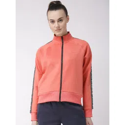 Alcis Women Coral Pink Printed Back Lightweight Sporty Jacket-picture-25