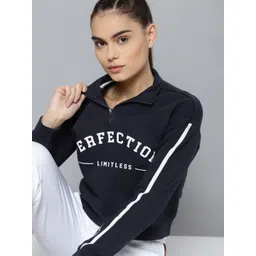 Alcis Women Navy Blue Printed Sweatshirt-picture-32