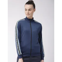 Alcis Women Navy Blue Solid Lightweight Sporty Jacket-picture-28