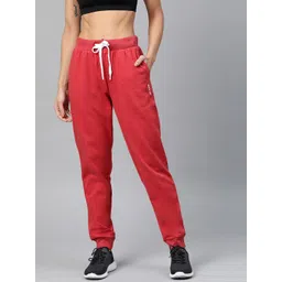 Alcis Women Red Slim Fit Solid Joggers-picture-24