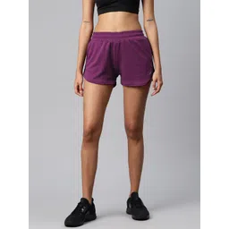 Alcis Women Self Design Training or Gym Sports Shorts-picture-22