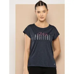 Alcis Women Typography Printed Dry Tech Slim Fit Running T-shirt-picture-15